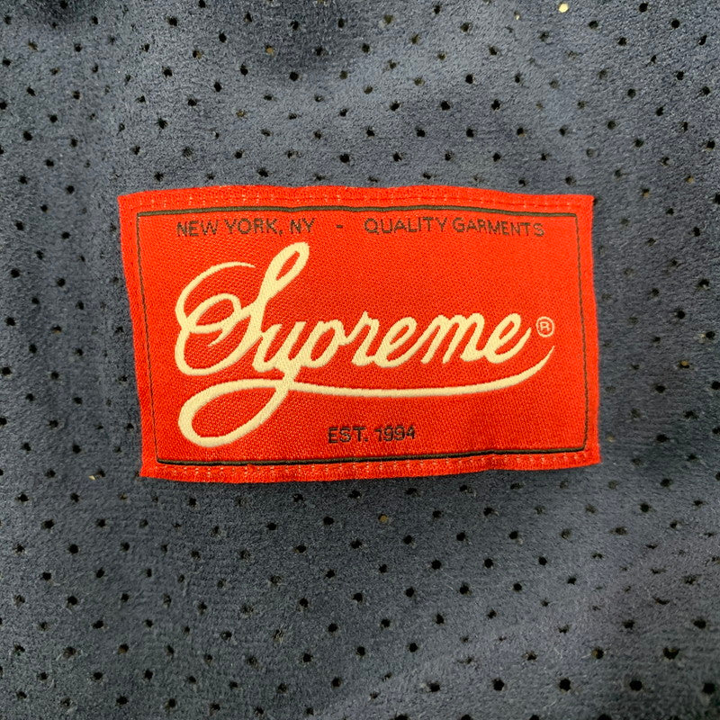 【中古品】【メンズ】 Supreme シュプリーム ULTRASUEDE MESH BASEBALL JERSEY ウルトラスウェード メッシュ ベースボール ジャージー シャツ トップス 149-251124-as-10-izu サイズ：M カラー：ネイビー 万代Net店