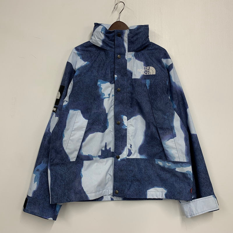 【中古品】【メンズ】 Supreme シュプリーム × THE NORTH FACE ザ・ノースフェイス BLEACHED DENIM PRINT MOUNTAIN JACKET NP52100I ブリーチド デニム プリント マウンテン ジャケット アウター 149-251124-as-09-izu サイズ：M カラー：インディゴ 万代Net店