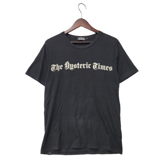 【中古品】【メンズ】 HYSTERIC GLAMOUR ヒステリックグラマー THE HYSTERIC TIMES T-SHIRT 0212CT28 Tシャツ 半袖 トップス 140-251203-as-11-izu サイズ：M カラー：ブラック 万代Net店