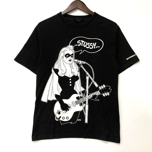 【中古品】【メンズ】 OLD STUSSY オールドステューシー × JAIME HERNANDEZ PRINT T-SHIRT プリント Tシャツ 半袖 トップス 142-251125-as-08-izu サイズ：S カラー：ブラック 万代Net店