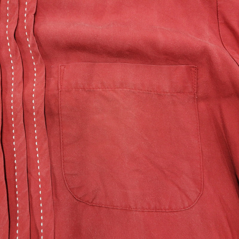 【中古品】【メンズ】 80-90'S 金タグ RAYON OPENCOLLAR LS SHIRT レーヨン オープンカラー ロングスリーブ シャツ トップス 長袖 142-251125-cs-07-izu サイズ：不明 カラー：レッド 万代Net店