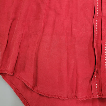 【中古品】【メンズ】 80-90'S 金タグ RAYON OPENCOLLAR LS SHIRT レーヨン オープンカラー ロングスリーブ シャツ トップス 長袖 142-251125-cs-07-izu サイズ：不明 カラー：レッド 万代Net店