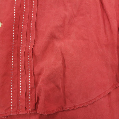 【中古品】【メンズ】 80-90'S 金タグ RAYON OPENCOLLAR LS SHIRT レーヨン オープンカラー ロングスリーブ シャツ トップス 長袖 142-251125-cs-07-izu サイズ：不明 カラー：レッド 万代Net店