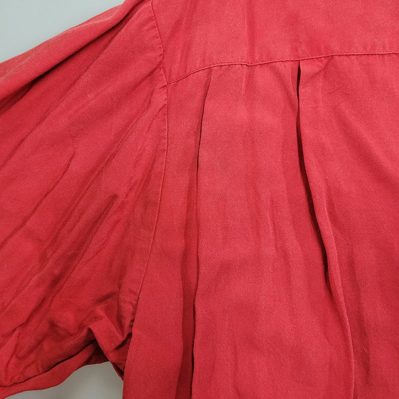 【中古品】【メンズ】 80-90'S 金タグ RAYON OPENCOLLAR LS SHIRT レーヨン オープンカラー ロングスリーブ シャツ トップス 長袖 142-251125-cs-07-izu サイズ：不明 カラー：レッド 万代Net店