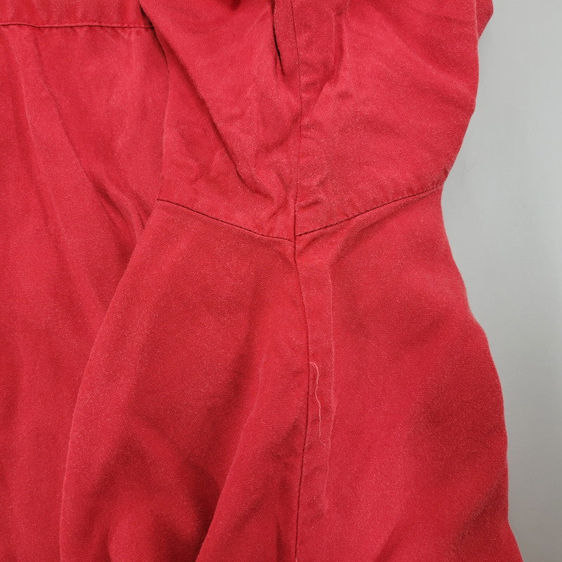 【中古品】【メンズ】 80-90'S 金タグ RAYON OPENCOLLAR LS SHIRT レーヨン オープンカラー ロングスリーブ シャツ トップス 長袖 142-251125-cs-07-izu サイズ：不明 カラー：レッド 万代Net店