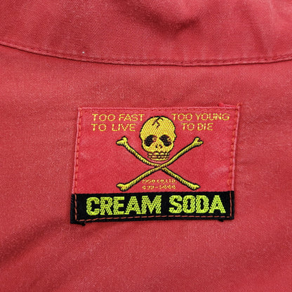 【中古品】【メンズ】 80-90'S 金タグ RAYON OPENCOLLAR LS SHIRT レーヨン オープンカラー ロングスリーブ シャツ トップス 長袖 142-251125-cs-07-izu サイズ：不明 カラー：レッド 万代Net店