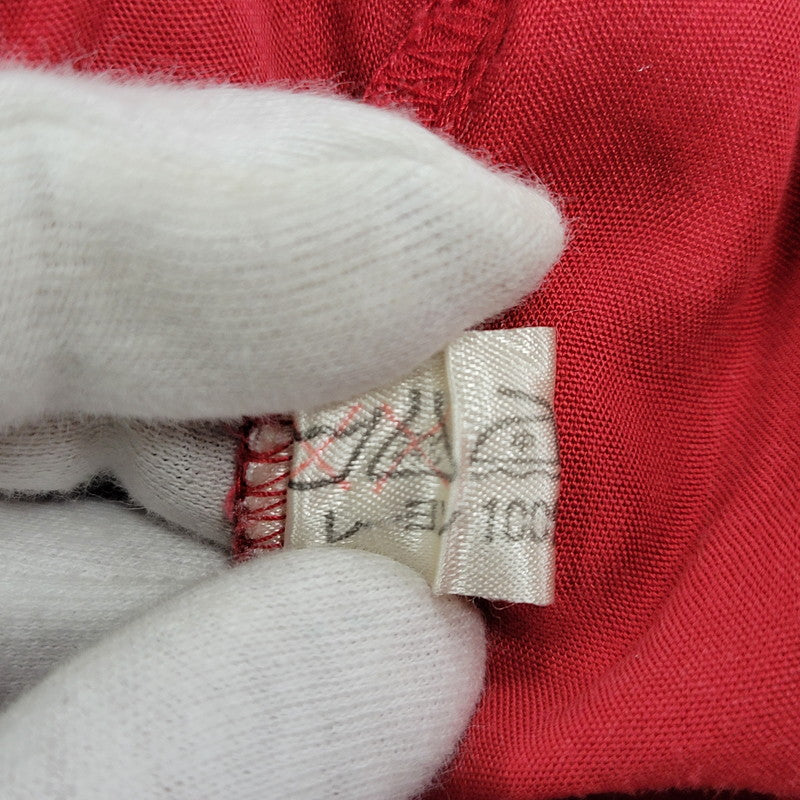 【中古品】【メンズ】 80-90'S 金タグ RAYON OPENCOLLAR LS SHIRT レーヨン オープンカラー ロングスリーブ シャツ トップス 長袖 142-251125-cs-07-izu サイズ：不明 カラー：レッド 万代Net店