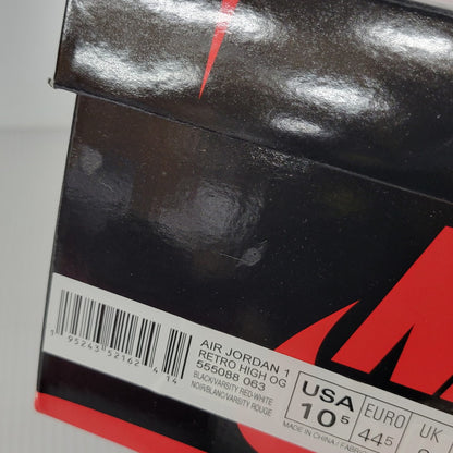【中古品】【メンズ】 NIKE ナイキ AIR JORDAN 1 RETRO HIGH OG 555088-063 エア ジョーダン 1 レトロ ハイ OG スニーカー シューズ 靴 160-251124-as-08-izu サイズ：28.5cm カラー：BLACK/VARSITY RED-WHITE 万代Net店