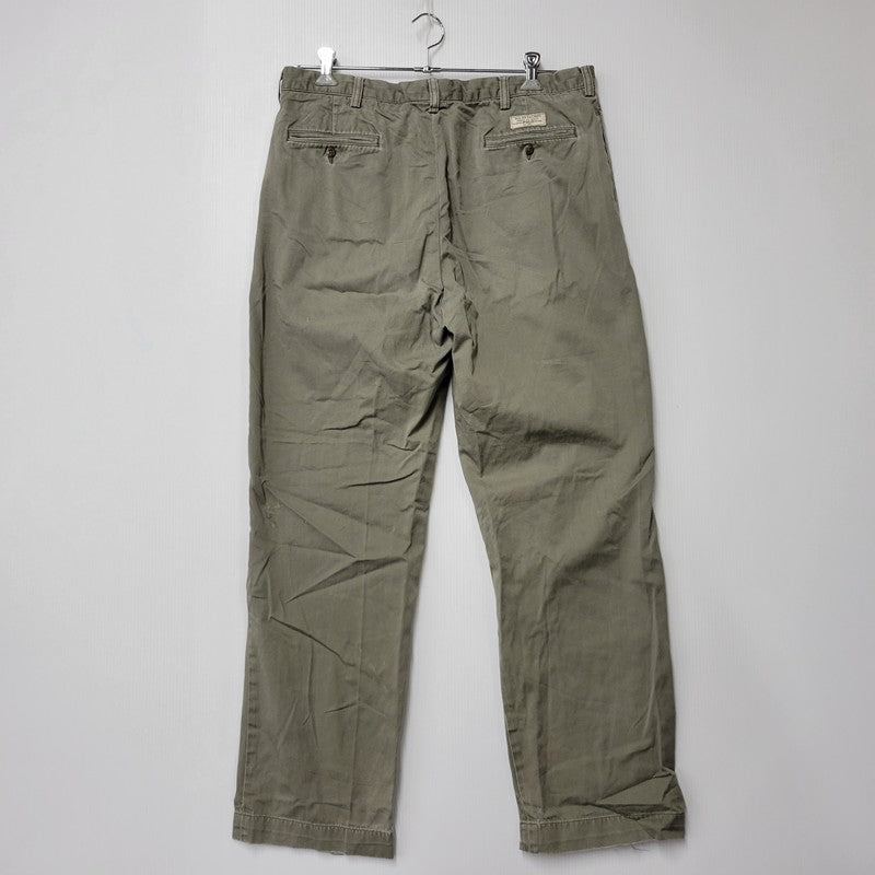 【現状渡し品】【メンズ】 Polo by Ralph Lauren ポロバイラルフローレン WIDE CHINO PANTS ワイド チノパンツ ボトムス 157-251203-as-19-izu サイズ：36×32 カラー：カーキ系 万代Net店
