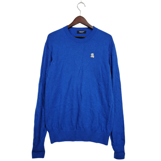 【中古品】【メンズ】 UNDERCOVER アンダーカバー WOOL KNIT UCX9901-2 ウール ニット クマ刺繍 長袖 トップス 140-251203-as-08-izu サイズ：2 カラー：ブルー 万代Net店