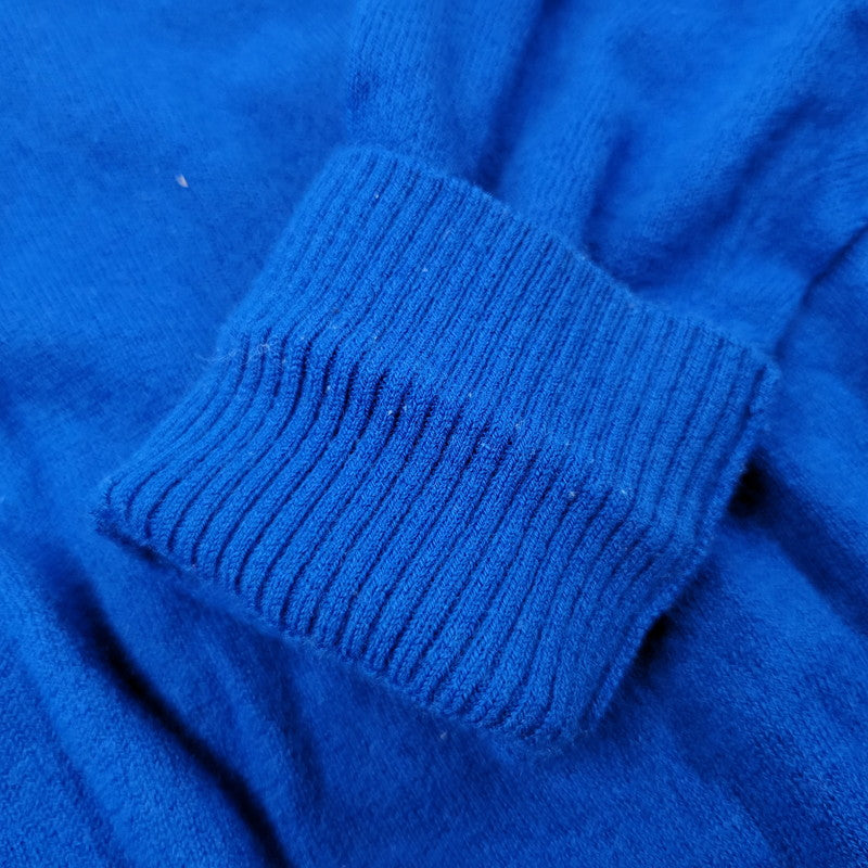 【中古品】【メンズ】 WOOL KNIT UCX9901-2 ウール ニット クマ刺繍 長袖 トップス 140-251203-as-08-izu サイズ：2 カラー：ブルー 万代Net店