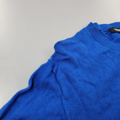 【中古品】【メンズ】 WOOL KNIT UCX9901-2 ウール ニット クマ刺繍 長袖 トップス 140-251203-as-08-izu サイズ：2 カラー：ブルー 万代Net店