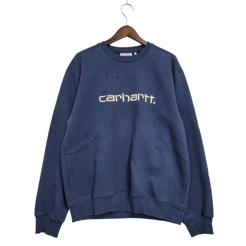 【現状渡し品】【メンズ】 CARHARTT WIP カーハートダブリューアイピー CARHARTT SWEATSHIRT I030546 カーハート スウェットシャツ トレーナー 長袖 トップス 142-251203-as-10-izu サイズ：M カラー：ネイビー 万代Net店