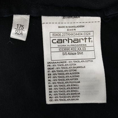 【中古品】【メンズ】 CARHARTT WIP カーハートダブリューアイピー S/S ABLAZE SHIRT I033690 ショートスリーブ アブレイズ シャツ 半袖 トップス 142-251202-as-19-izu サイズ：M カラー：ブラック 万代Net店