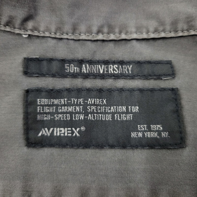 【中古品】【メンズ】 AVIREX アヴィレックス FADED WORK SHIRT 783-5123012 フェイド ワークシャツ 半袖 トップス 145-251203-as-06-izu サイズ：L カラー：ブラウン系 万代Net店