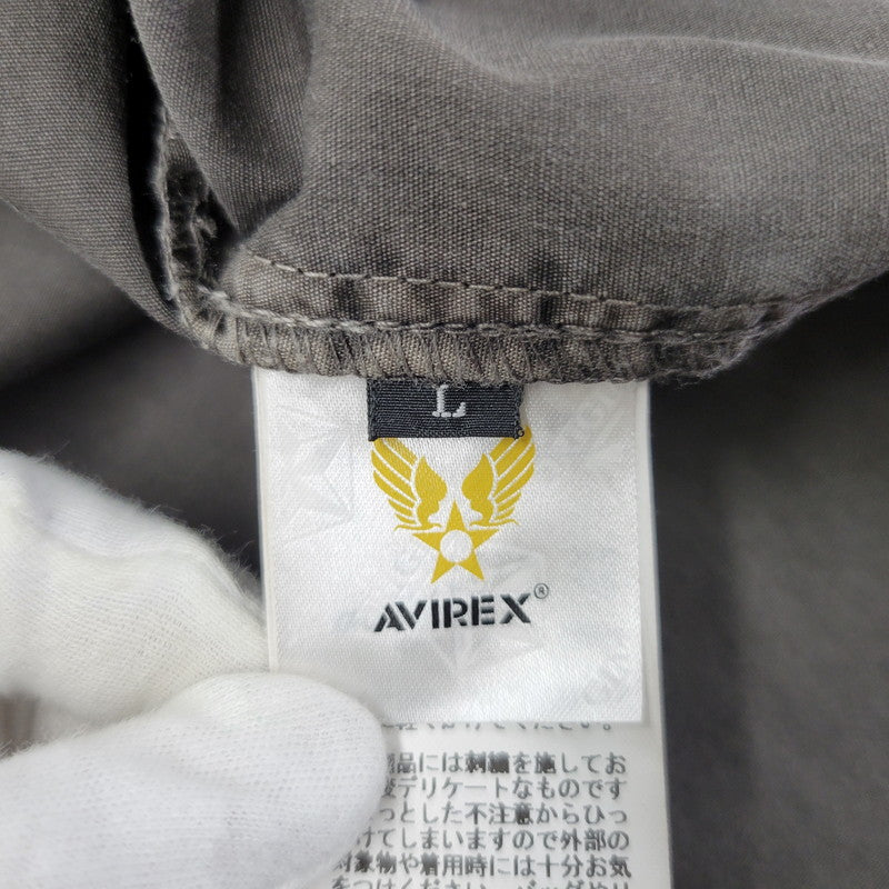 【中古品】【メンズ】 AVIREX アヴィレックス FADED WORK SHIRT 783-5123012 フェイド ワークシャツ 半袖 トップス 145-251203-as-06-izu サイズ：L カラー：ブラウン系 万代Net店