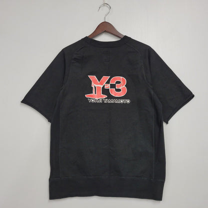 【中古品】【メンズ】 Y-3 ワイスリー BACK LOGO SS SWEAT SHIRT バックロゴ ショートスリーブ スウェットシャツ 半袖 トップス 140-251207-as-21-izu サイズ：M カラー：ブラック 万代Net店