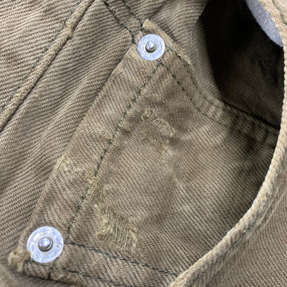 【現状渡し品】【メンズ】 Levi's リーバイス COLOR DENIM PANTS 501-0649 カラーデニムパンツ USA製 554刻印 ボトムス 157-251125-as-12-izu サイズ：34×32 カラー：オリーブ 万代Net店