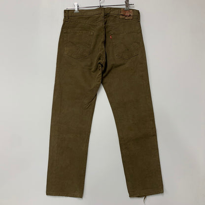 【現状渡し品】【メンズ】 Levi's リーバイス COLOR DENIM PANTS 501-0649 カラーデニムパンツ USA製 554刻印 ボトムス 157-251125-as-12-izu サイズ：34×32 カラー：オリーブ 万代Net店