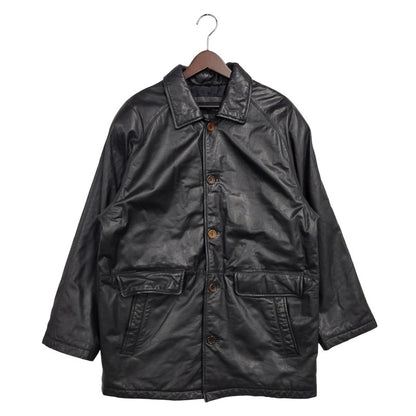 【中古品】【メンズ】 UNKNOWN DESTINATION アンノウン ディスティネーション EMBK-16 LEATHER COAT レザー コート アウター 146-251203-cs-10-izu サイズ：S カラー：ブラック 万代Net店