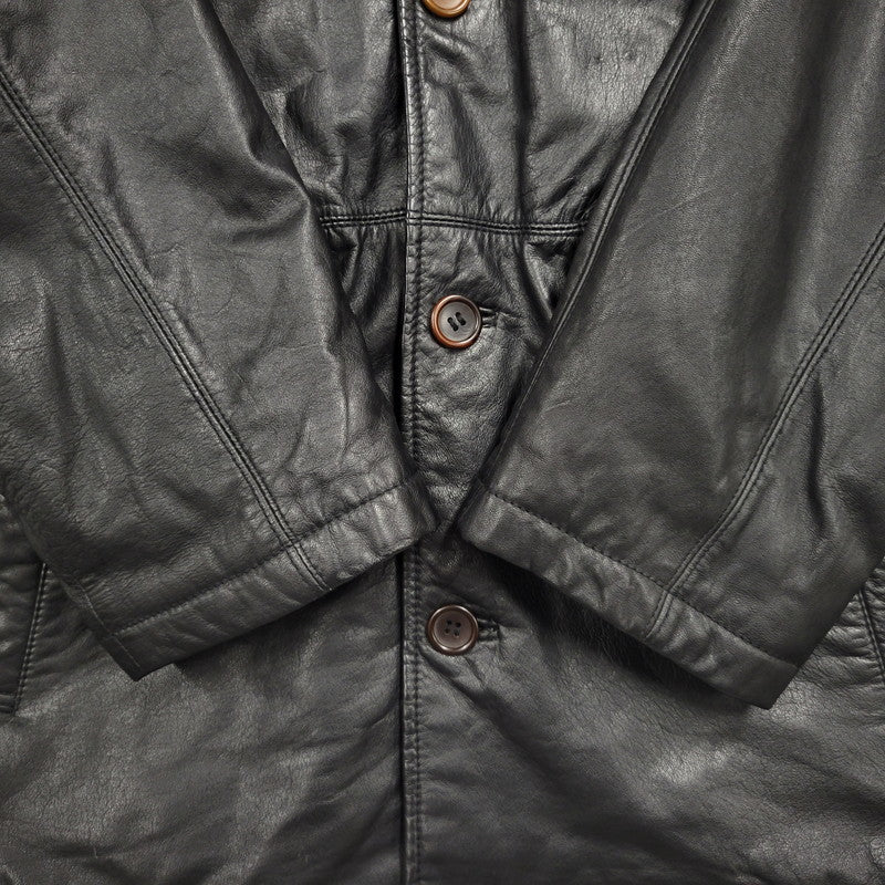 【中古品】【メンズ】 UNKNOWN DESTINATION アンノウン ディスティネーション EMBK-16 LEATHER COAT レザー コート アウター 146-251203-cs-10-izu サイズ：S カラー：ブラック 万代Net店