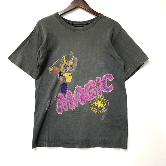 【現状渡し品】【メンズ】 USED LAKERS MAGIC SS TEE レイカーズ マジック ショートスリーブ Tシャツ 両シングル 半袖 トップス 146-251125-as-07-izu カラー：グレー 万代Net店