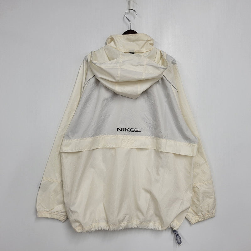 【中古品】【メンズ】 OLD NIKE オールド ナイキ 90-00S NYLON ANORAK HOODIE ナイロン アノラック フーディー アウター 146-251203-cs-06-izu サイズ：XL カラー：アイボリー 万代Net店