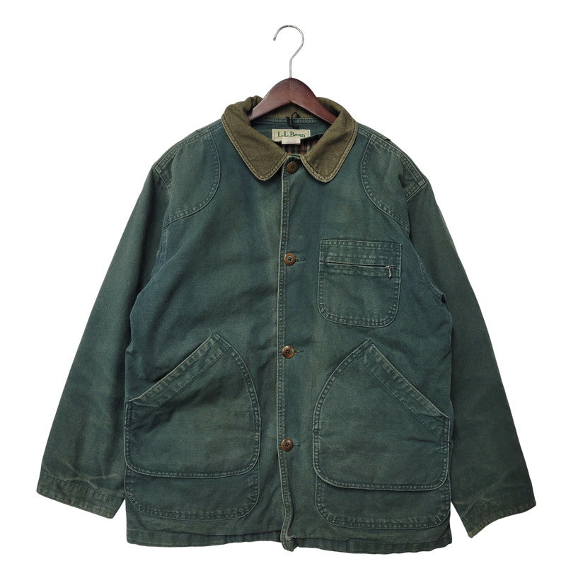 【中古品】【メンズ】 L.L.Bean エルエルビーン H147 USA製 80S CHECK LINER DUCK HUNTING JACKET チェック ライナー ダック ハンティング ジャケット アウター 146-251125-cs-10-izu サイズ：M カラー：グリーン 万代Net店