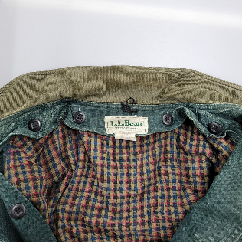 【中古品】【メンズ】 L.L.Bean エルエルビーン H147 USA製 80S CHECK LINER DUCK HUNTING JACKET チェック ライナー ダック ハンティング ジャケット アウター 146-251125-cs-10-izu サイズ：M カラー：グリーン 万代Net店