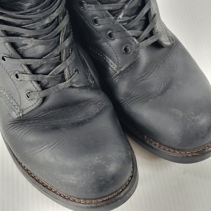【中古品】【メンズ/レディース】 RED WING レッドウィング BLACKSMITH LACE UP BOOTS 9160 ブラックスミス レースアップブーツ USA製 シューズ 靴 164-251124-as-01-izu サイズ：26cm カラー：ブラック 万代Net店