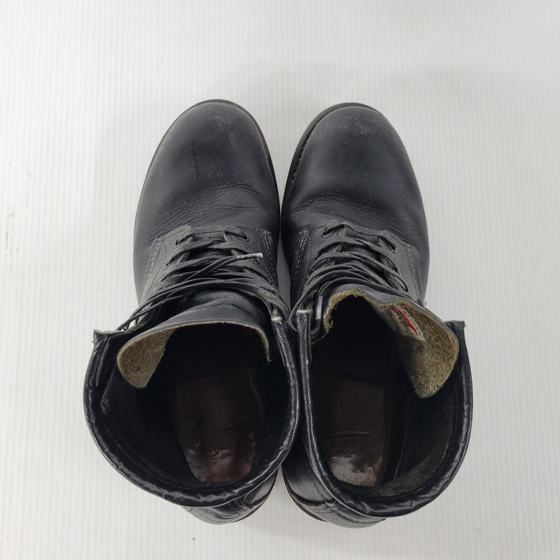 【中古品】【メンズ/レディース】 RED WING レッドウィング BLACKSMITH LACE UP BOOTS 9160 ブラックスミス レースアップブーツ USA製 シューズ 靴 164-251124-as-01-izu サイズ：26cm カラー：ブラック 万代Net店