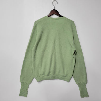 【中古品】【メンズ】 JC PENNEY黒タグ ジェイシーペニー 60S-70S KNIT CARDIGAN ニット カーディガン トップス 長袖 146-251125-cs-03-izu サイズ：M カラー：ライトグリーン 万代Net店
