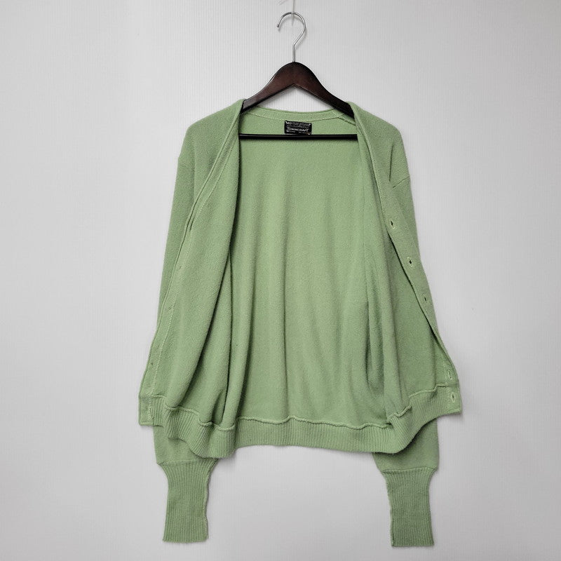 【中古品】【メンズ】 JC PENNEY黒タグ ジェイシーペニー 60S-70S KNIT CARDIGAN ニット カーディガン トップス 長袖 146-251125-cs-03-izu サイズ：M カラー：ライトグリーン 万代Net店