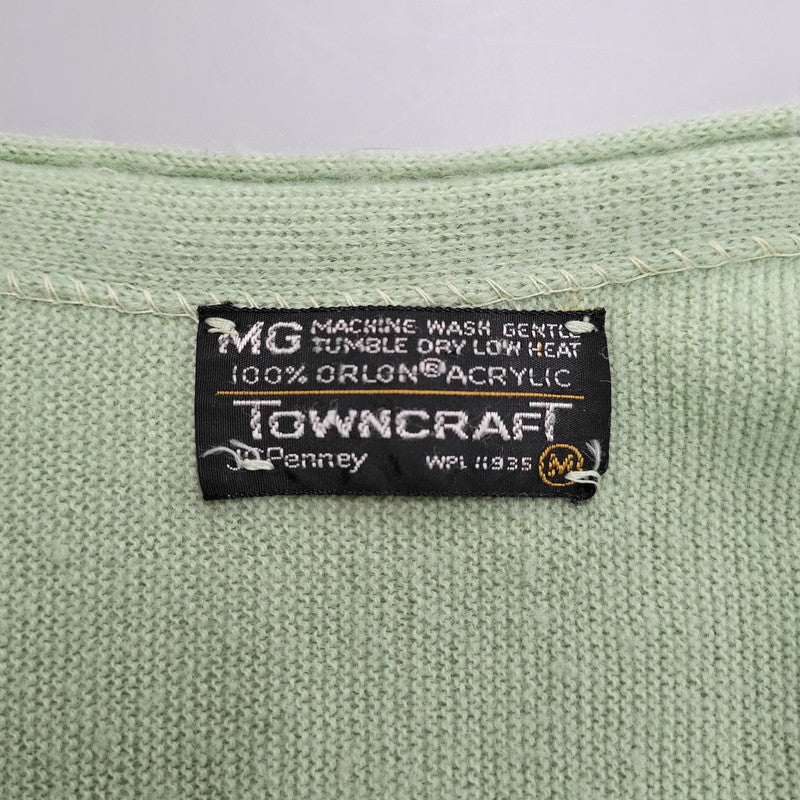 【中古品】【メンズ】 JC PENNEY黒タグ ジェイシーペニー 60S-70S KNIT CARDIGAN ニット カーディガン トップス 長袖 146-251125-cs-03-izu サイズ：M カラー：ライトグリーン 万代Net店