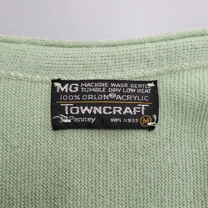 【中古品】【メンズ】 JC PENNEY黒タグ ジェイシーペニー 60S-70S KNIT CARDIGAN ニット カーディガン トップス 長袖 146-251125-cs-03-izu サイズ：M カラー：ライトグリーン 万代Net店