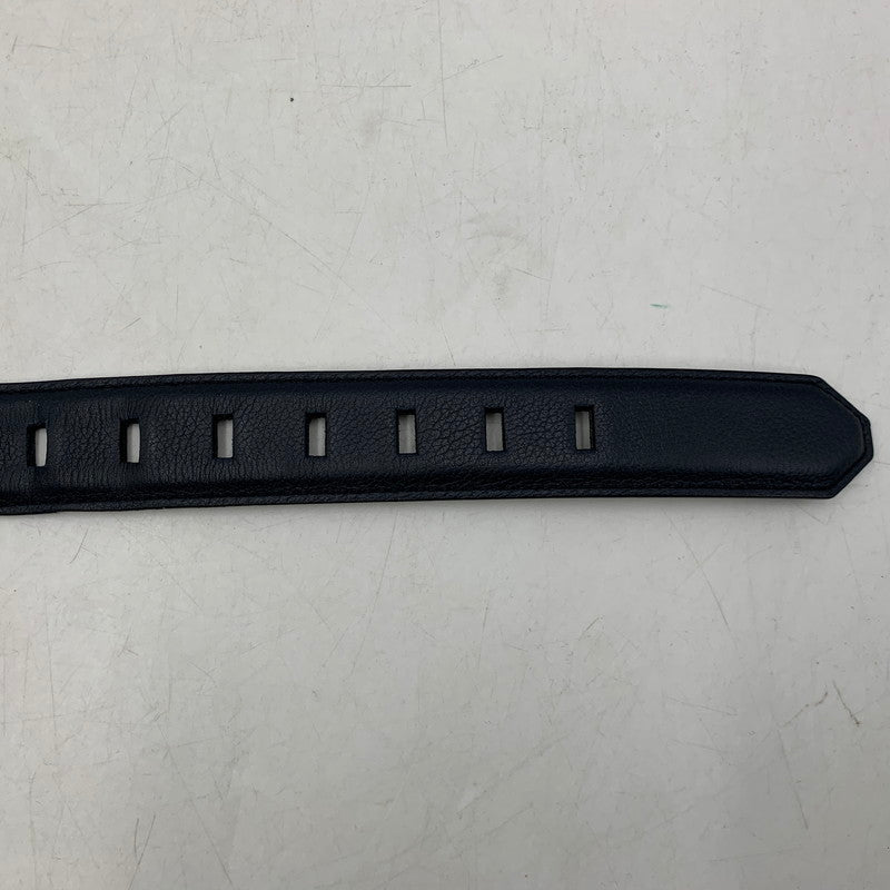 【中古品】【メンズ/レディース】 BVLGARI ブルガリ LEATHER BELT レザーベルト 小物 183-251125-as-33-izu サイズ：44/110 カラー：ネイビー 万代Net店