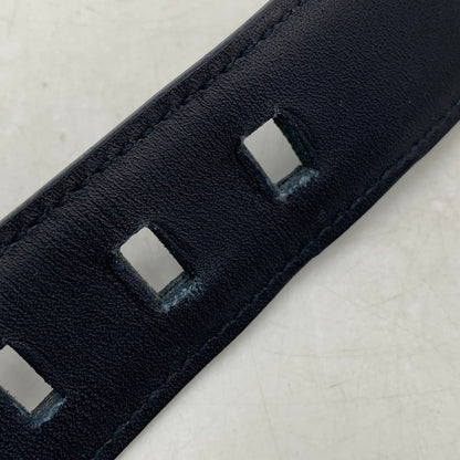 【中古品】【メンズ/レディース】 BVLGARI ブルガリ LEATHER BELT レザーベルト 小物 183-251125-as-33-izu サイズ：44/110 カラー：ネイビー 万代Net店