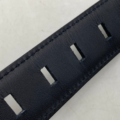 【中古品】【メンズ/レディース】 BVLGARI ブルガリ LEATHER BELT レザーベルト 小物 183-251125-as-33-izu サイズ：44/110 カラー：ネイビー 万代Net店