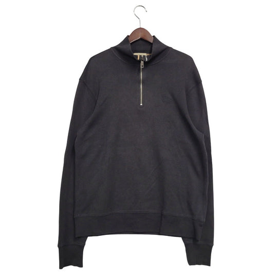 【中古品】【メンズ】 BURBERRY BRIT バーバリーブリット HALF ZIP SWEATSHIRT ハーフジップ スウェットシャツ 長袖 トップス 141-251203-as-09-izu サイズ：L カラー：ブラック 万代Net店