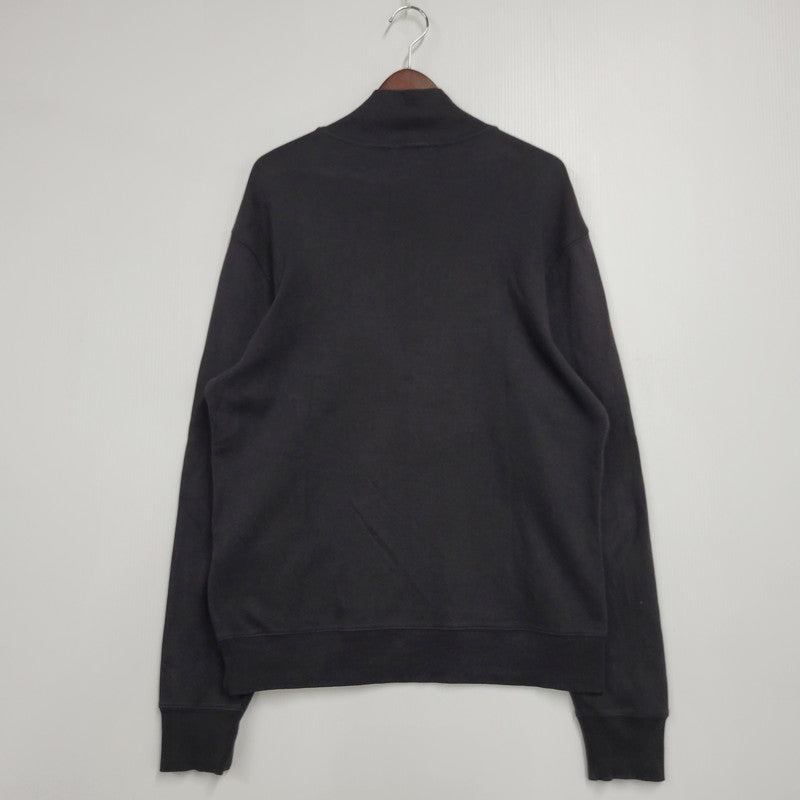 【中古品】【メンズ】 BURBERRY BRIT バーバリーブリット HALF ZIP SWEATSHIRT ハーフジップ スウェットシャツ 長袖 トップス 141-251203-as-09-izu サイズ：L カラー：ブラック 万代Net店