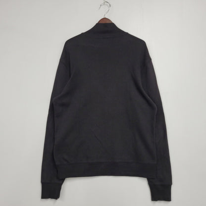 【中古品】【メンズ】 BURBERRY BRIT バーバリーブリット HALF ZIP SWEATSHIRT ハーフジップ スウェットシャツ 長袖 トップス 141-251203-as-09-izu サイズ：L カラー：ブラック 万代Net店
