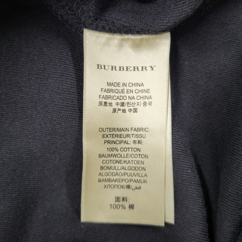 【中古品】【メンズ】 BURBERRY BRIT バーバリーブリット HALF ZIP SWEATSHIRT ハーフジップ スウェットシャツ 長袖 トップス 141-251203-as-09-izu サイズ：L カラー：ブラック 万代Net店