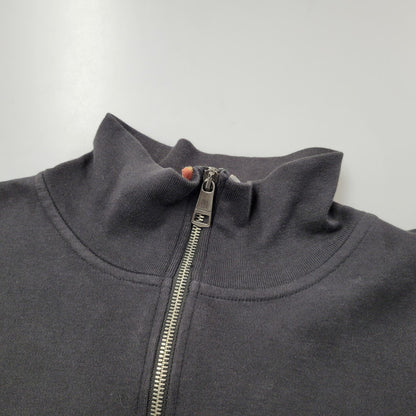 【中古品】【メンズ】 BURBERRY BRIT バーバリーブリット HALF ZIP SWEATSHIRT ハーフジップ スウェットシャツ 長袖 トップス 141-251203-as-09-izu サイズ：L カラー：ブラック 万代Net店