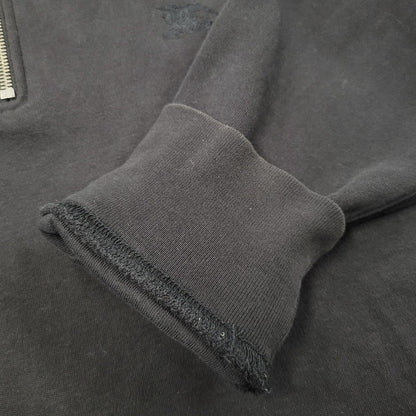 【中古品】【メンズ】 BURBERRY BRIT バーバリーブリット HALF ZIP SWEATSHIRT ハーフジップ スウェットシャツ 長袖 トップス 141-251203-as-09-izu サイズ：L カラー：ブラック 万代Net店