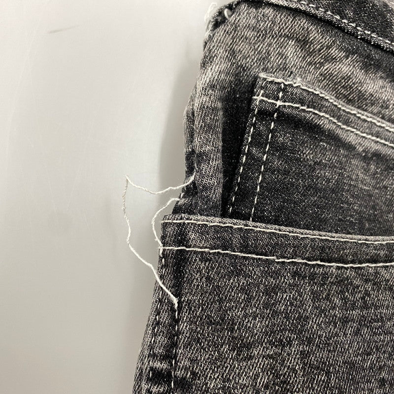 【中古品】【メンズ】 BLANKY JET ブランキージェット BIG LEATHER WAPPEN DENIM PANTS ビッグ レザー ワッペン デニムパンツ ジーンズ ボトムス 153-251207-as-09-izu サイズ：2 カラー：ブラック系 万代Net店