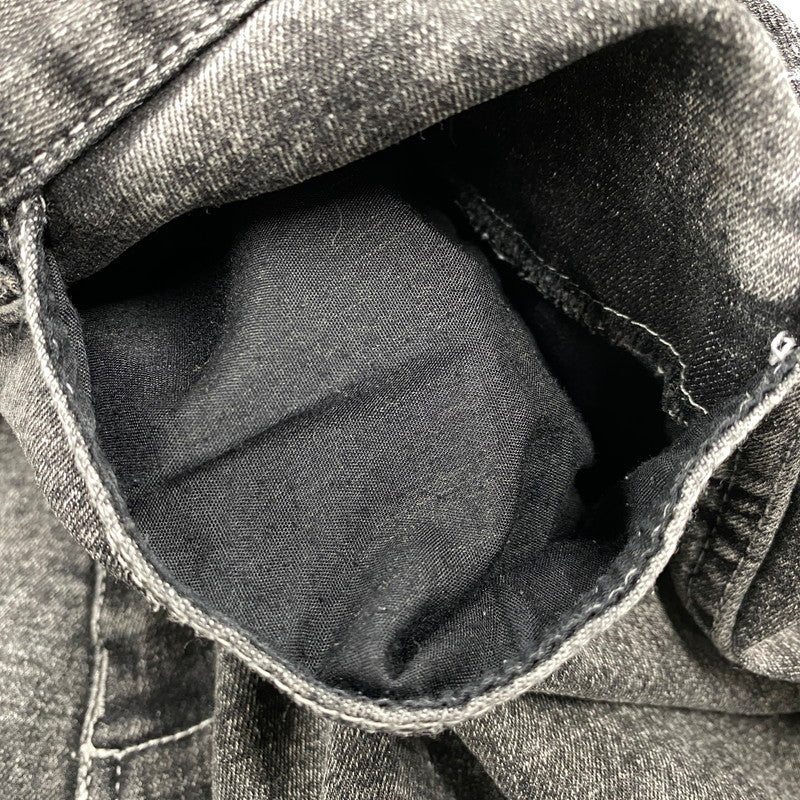 【中古品】【メンズ】 BLANKY JET ブランキージェット BIG LEATHER WAPPEN DENIM PANTS ビッグ レザー ワッペン デニムパンツ ジーンズ ボトムス 153-251207-as-09-izu サイズ：2 カラー：ブラック系 万代Net店