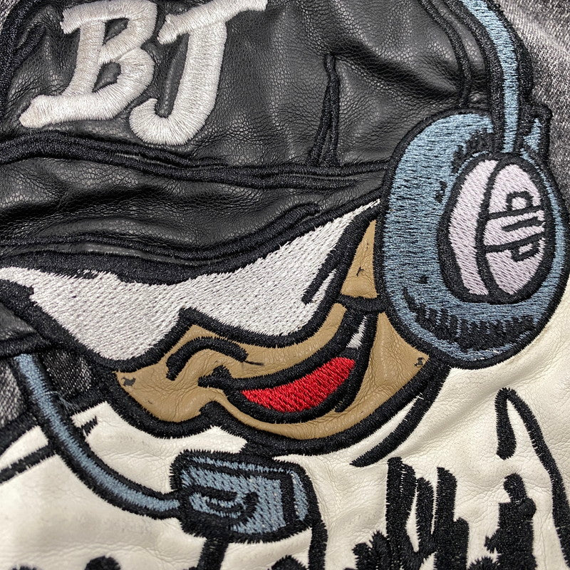 【中古品】【メンズ】 BLANKY JET ブランキージェット BIG LEATHER WAPPEN DENIM PANTS ビッグ レザー ワッペン デニムパンツ ジーンズ ボトムス 153-251207-as-09-izu サイズ：2 カラー：ブラック系 万代Net店