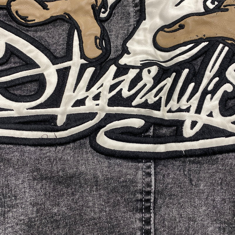 【中古品】【メンズ】 BLANKY JET ブランキージェット BIG LEATHER WAPPEN DENIM PANTS ビッグ レザー ワッペン デニムパンツ ジーンズ ボトムス 153-251207-as-09-izu サイズ：2 カラー：ブラック系 万代Net店