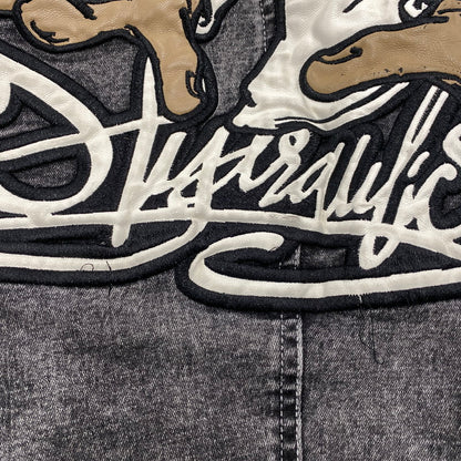 【中古品】【メンズ】 BLANKY JET ブランキージェット BIG LEATHER WAPPEN DENIM PANTS ビッグ レザー ワッペン デニムパンツ ジーンズ ボトムス 153-251207-as-09-izu サイズ：2 カラー：ブラック系 万代Net店