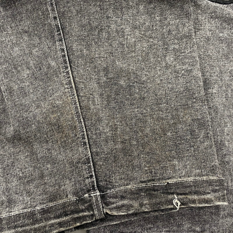 【中古品】【メンズ】 BLANKY JET ブランキージェット BIG LEATHER WAPPEN DENIM PANTS ビッグ レザー ワッペン デニムパンツ ジーンズ ボトムス 153-251207-as-09-izu サイズ：2 カラー：ブラック系 万代Net店